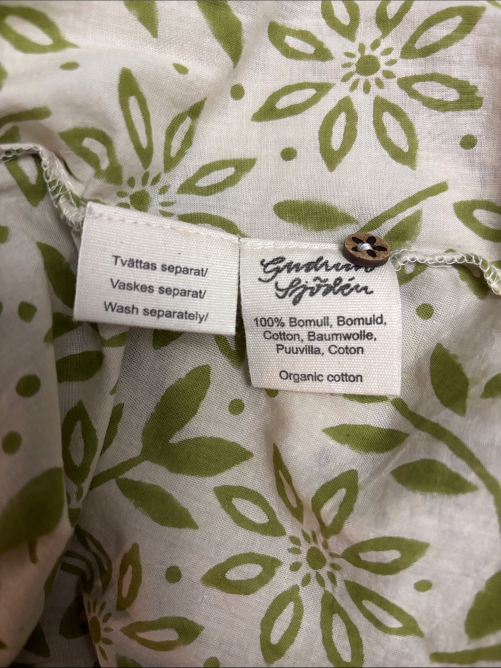 Gudrun Sjoden Woven "Kauri" Dress, Kiwi, Size Medium - Picture 10 of 10
